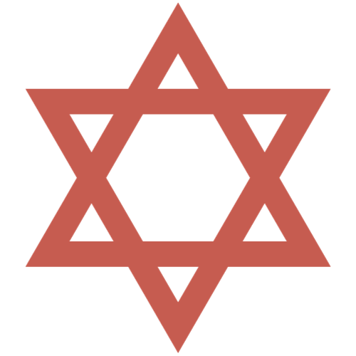 Jewish icon - lt red